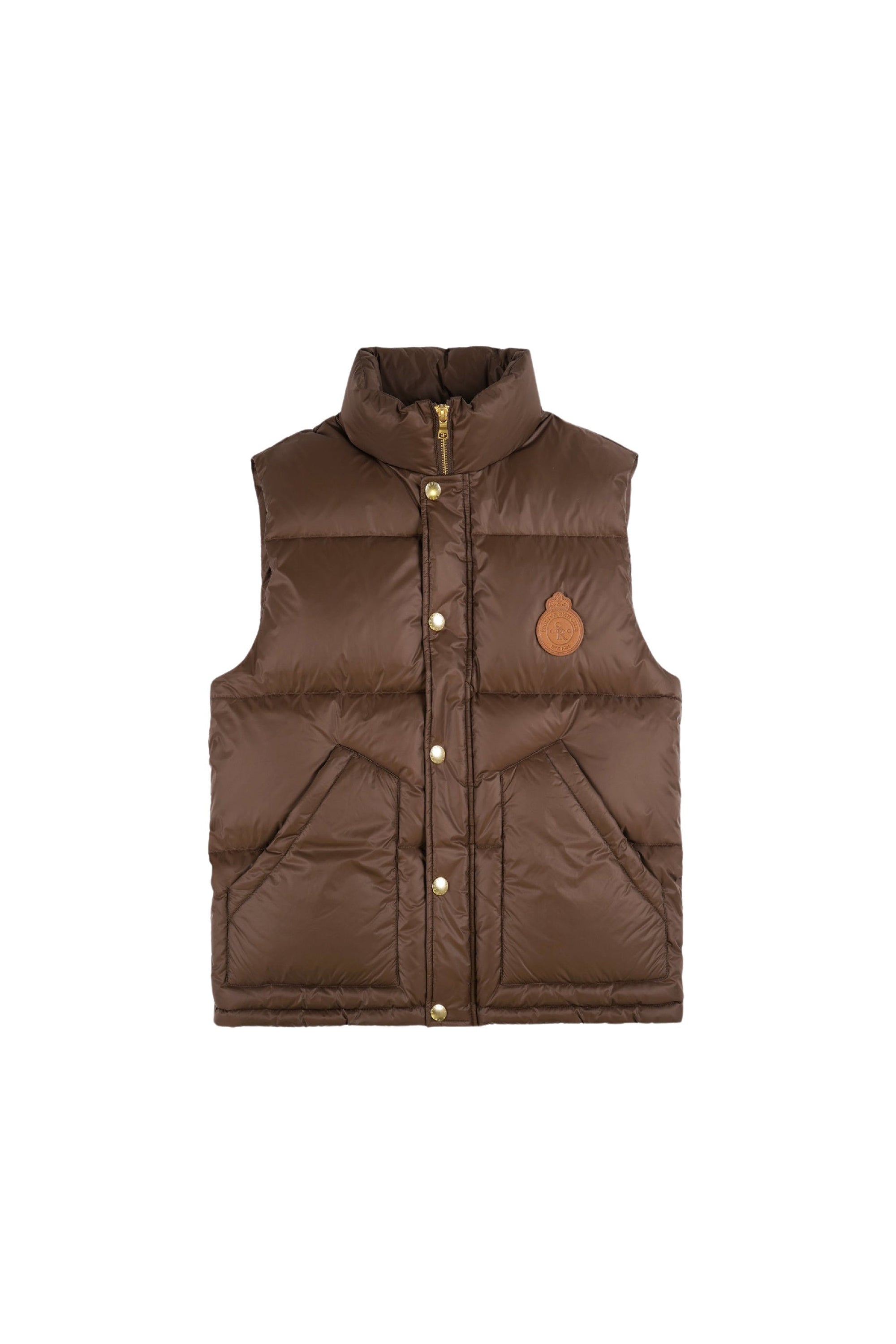 Doudoune sans manches avec logo - Chocolate