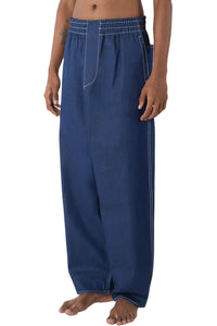 Elastic trousers - Blue