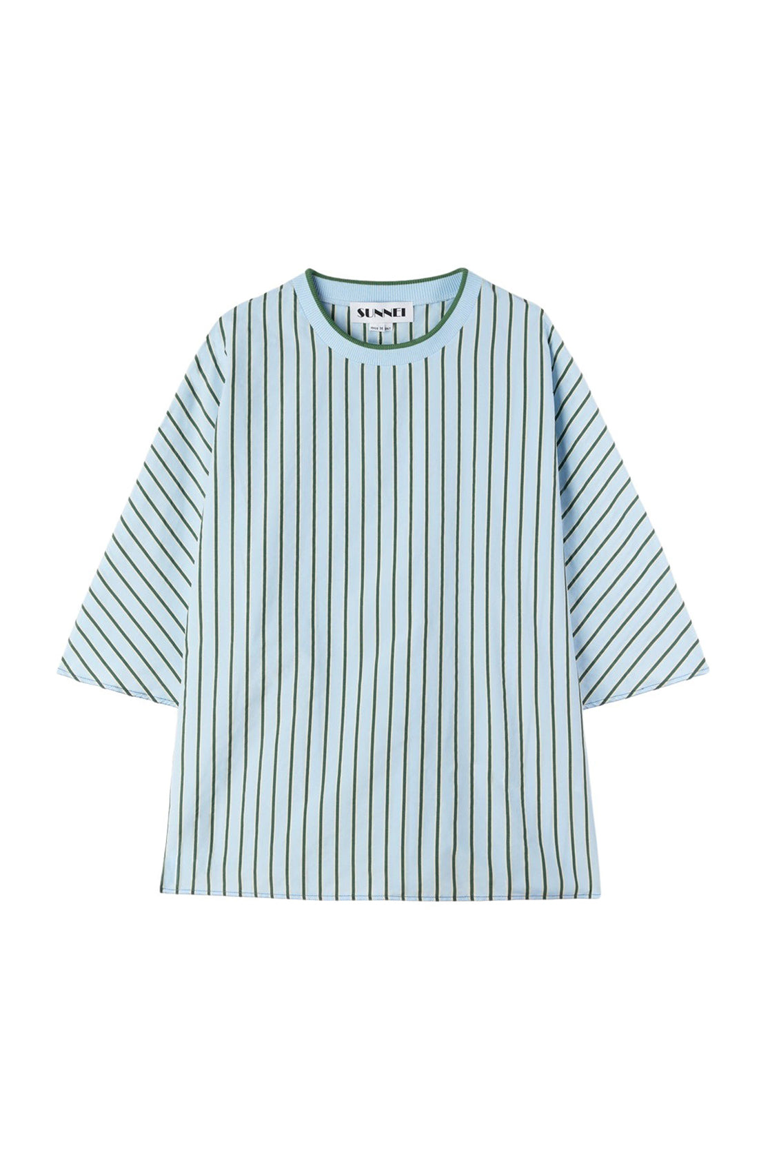 Silk T-shirt - Green & Blue