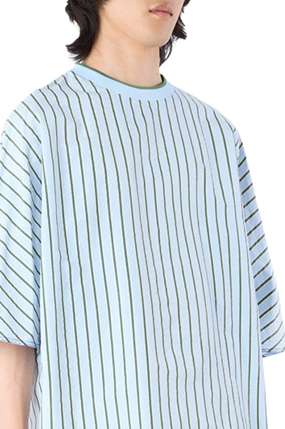 Silk T-shirt - Green & Blue