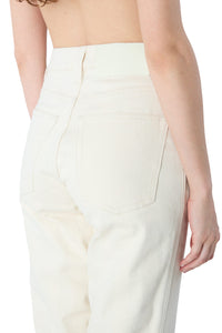 Classic high-waisted trousers - Ecru