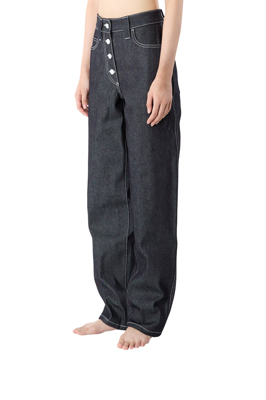 Classic button trousers - Dark Navy