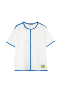 Classic contrast T-shirt - White & Dark Navy