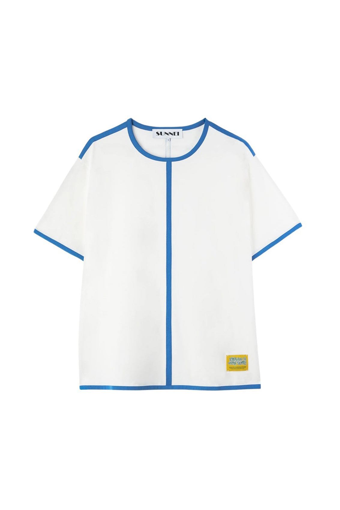 Classic contrast T-shirt - White & Dark Navy