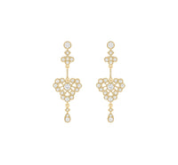 Boucles d'oreilles Crush en or jaune 18K sertie de diamants - Or jaune