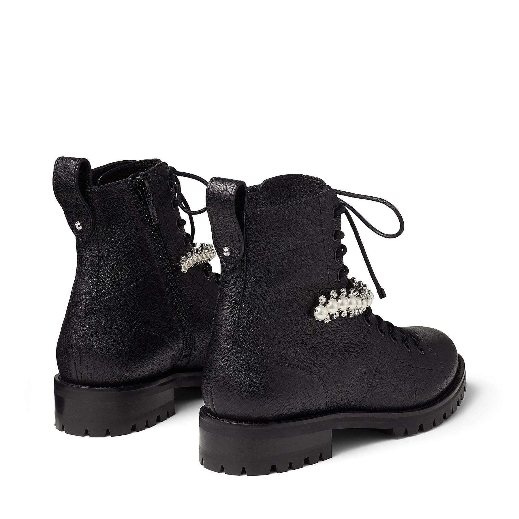 Cruz leather boots - Black & White