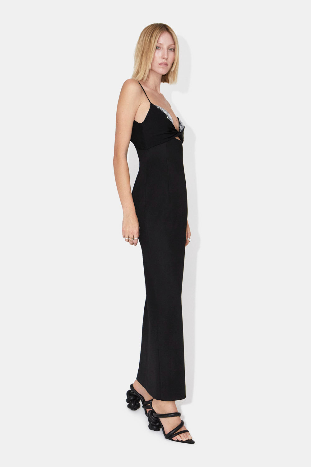 Crystal Bustier Dress - Black