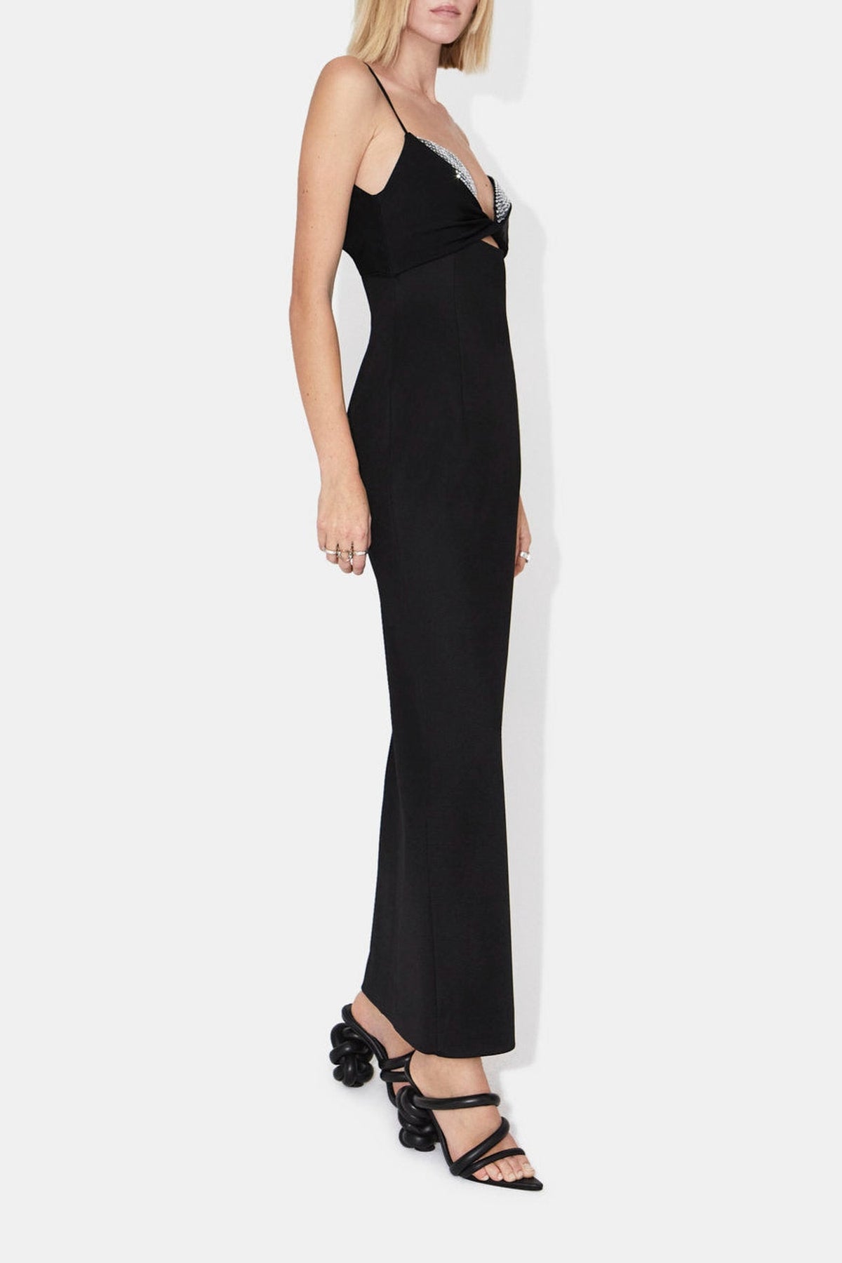 Crystal Bustier Dress - Black