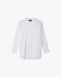 Chemise Coton Bio À Plastron - Blanc