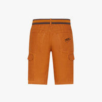 Short cargo à poches plaquées en lin - Orange