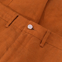 Short cargo à poches plaquées en lin - Orange