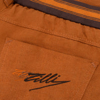 Short cargo à poches plaquées en lin - Orange