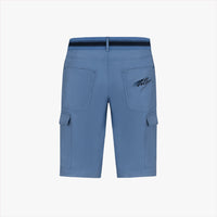 Short cargo chiné en lin - Bleu