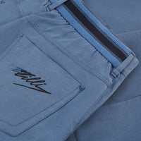 Short cargo chiné en lin - Bleu