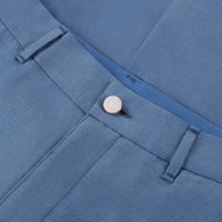 Short cargo chiné en lin - Bleu