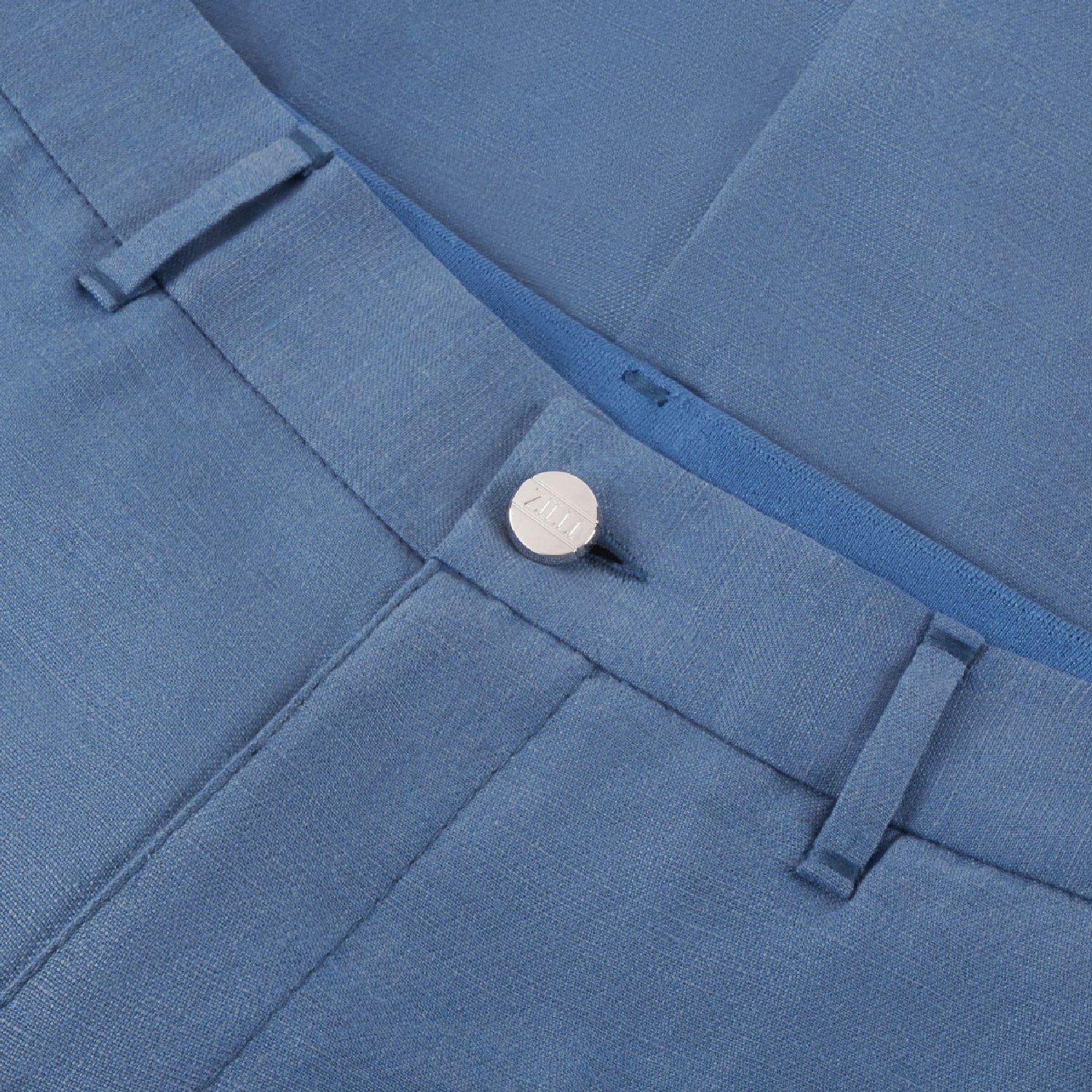 Short cargo chiné en lin - Bleu