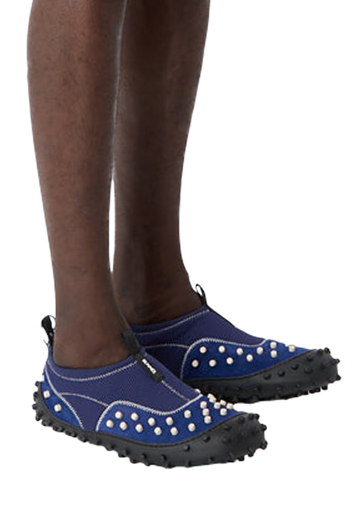 1000Chiodi slip-on sneakers in leather - Navy