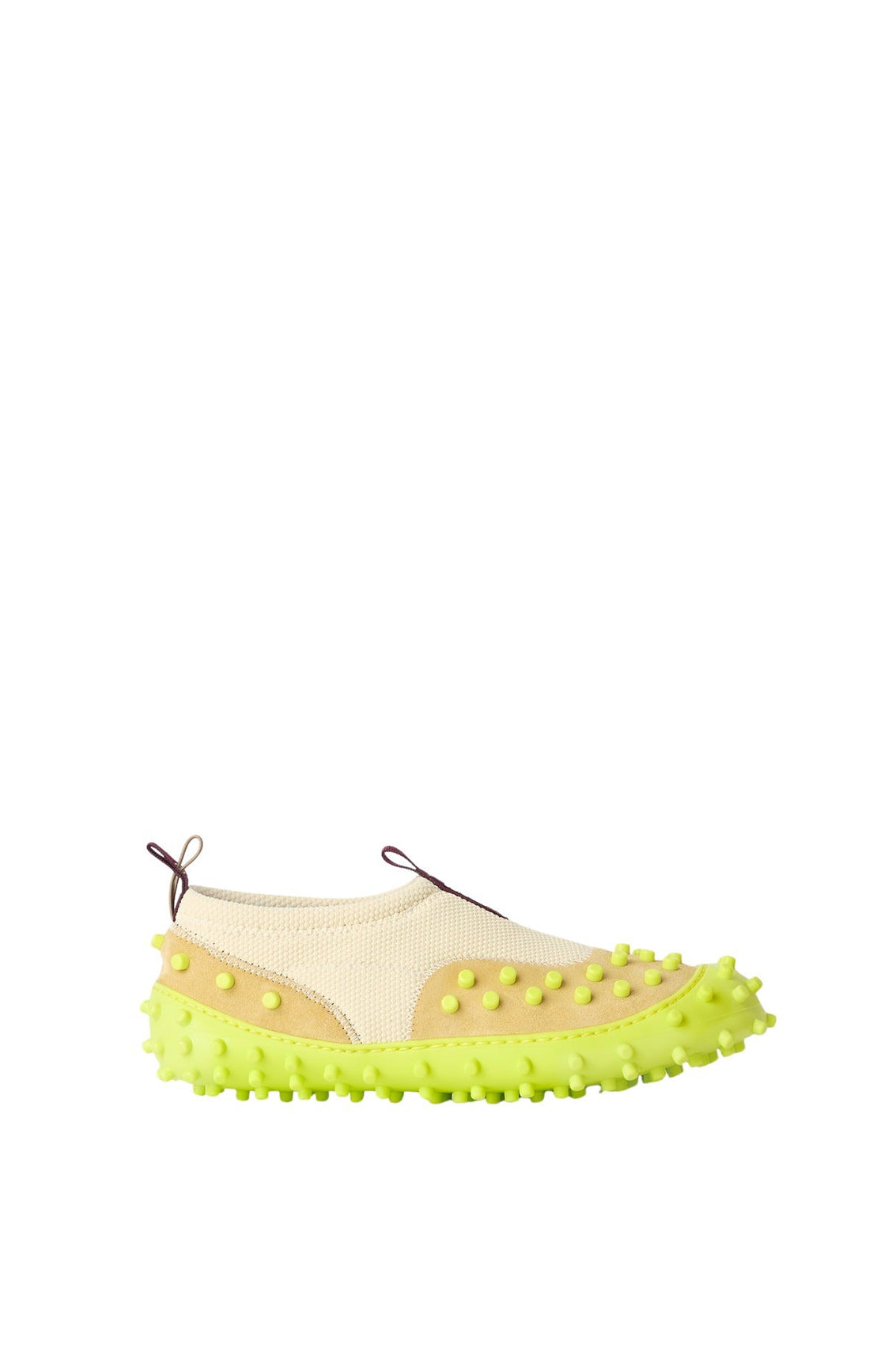 1000Chiodi slip-on sneakers in leather - Yellow