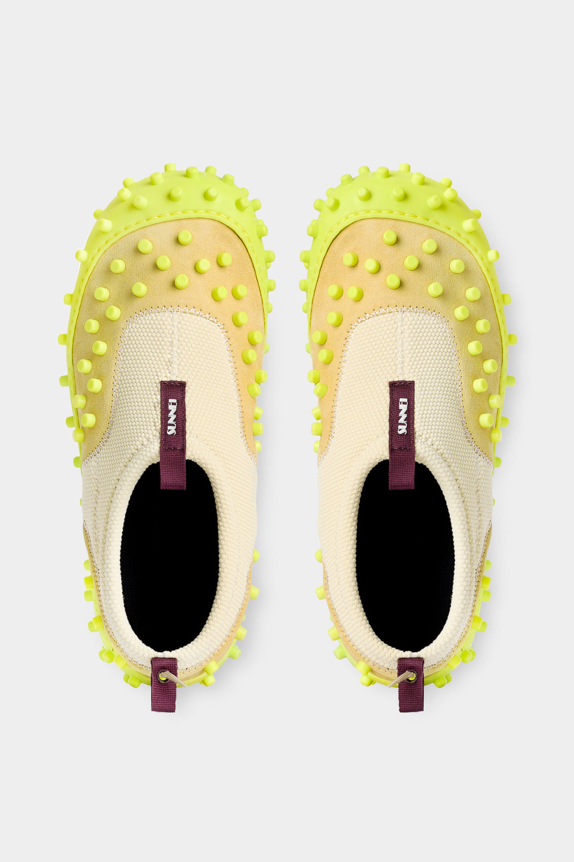 1000Chiodi slip-on sneakers in leather - Yellow
