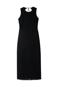 Buco midi dress in wool blend - Black