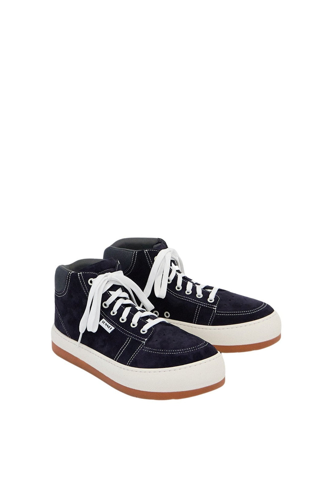 Rêve leather high-top trainers - Dark Blue