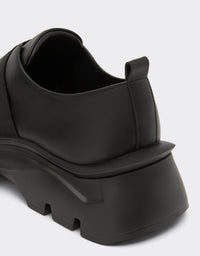 Sneakers avec ruban Ferrari en cuir - Nero