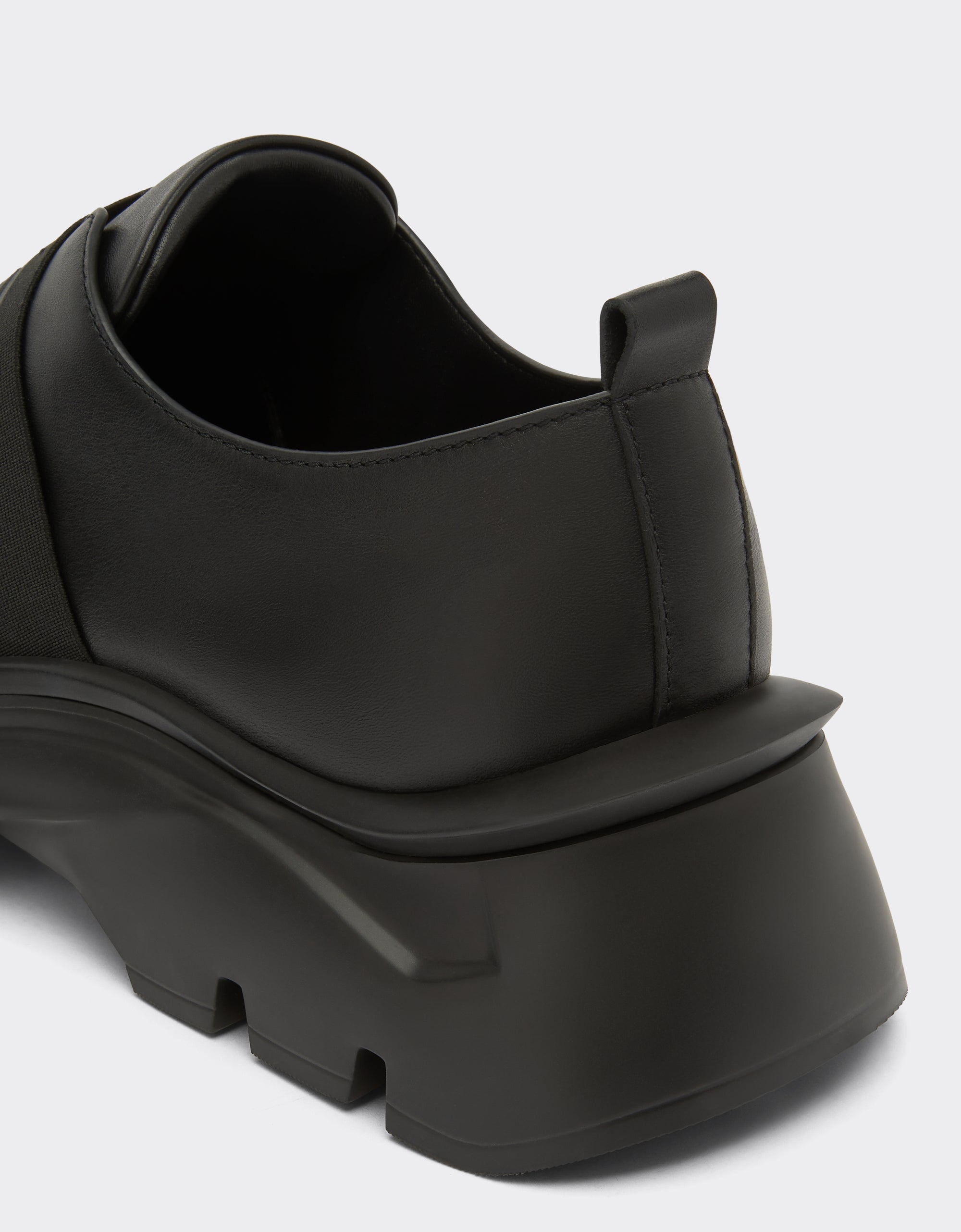 Sneakers avec ruban Ferrari en cuir - Nero