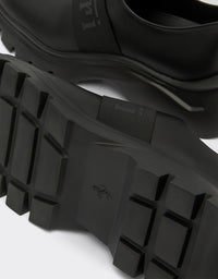 Sneakers avec ruban Ferrari en cuir - Nero