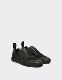 Sneakers avec Cheval cabré en cuir - Nero