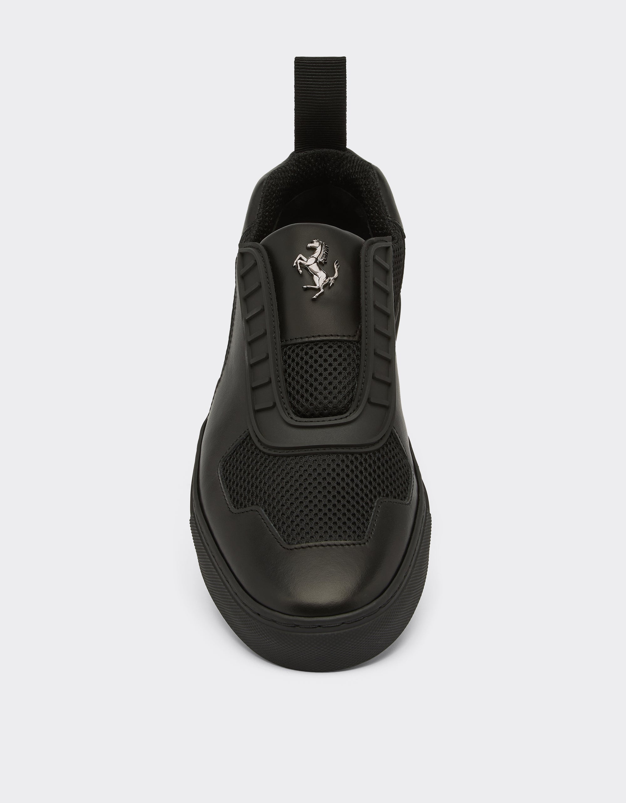 Sneakers avec Cheval cabré en cuir - Nero