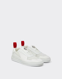 Sneakers avec Cheval cabré en cuir - Bianco