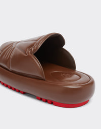 Mules unisexe matelassées en cuir - Cuoio