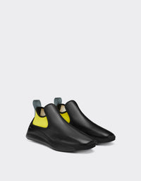 Sneakers unisexe bicolores en cuir - Nero