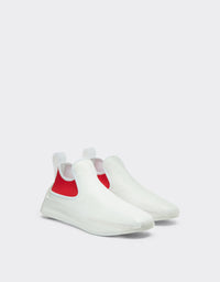 Sneakers unisexe bicolores en cuir - Bianco
