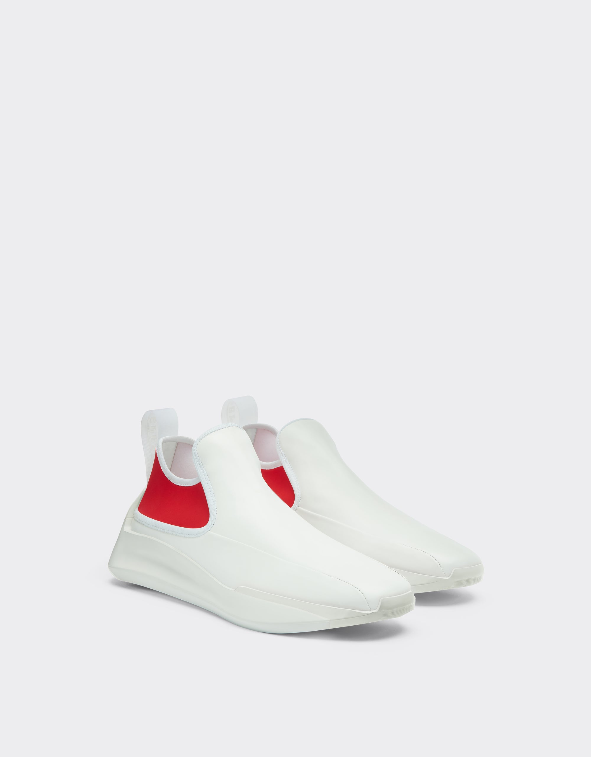Sneakers unisexe bicolores en cuir - Bianco