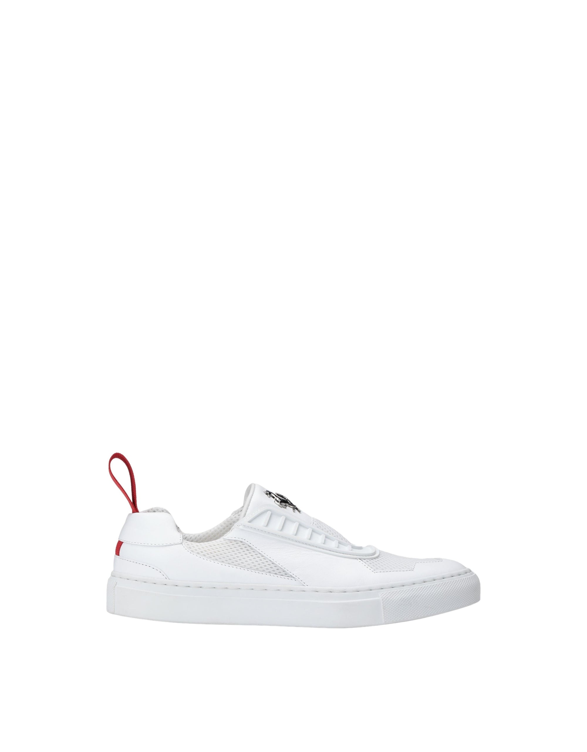 Sneakers avec Cheval cabré en cuir - Bianco