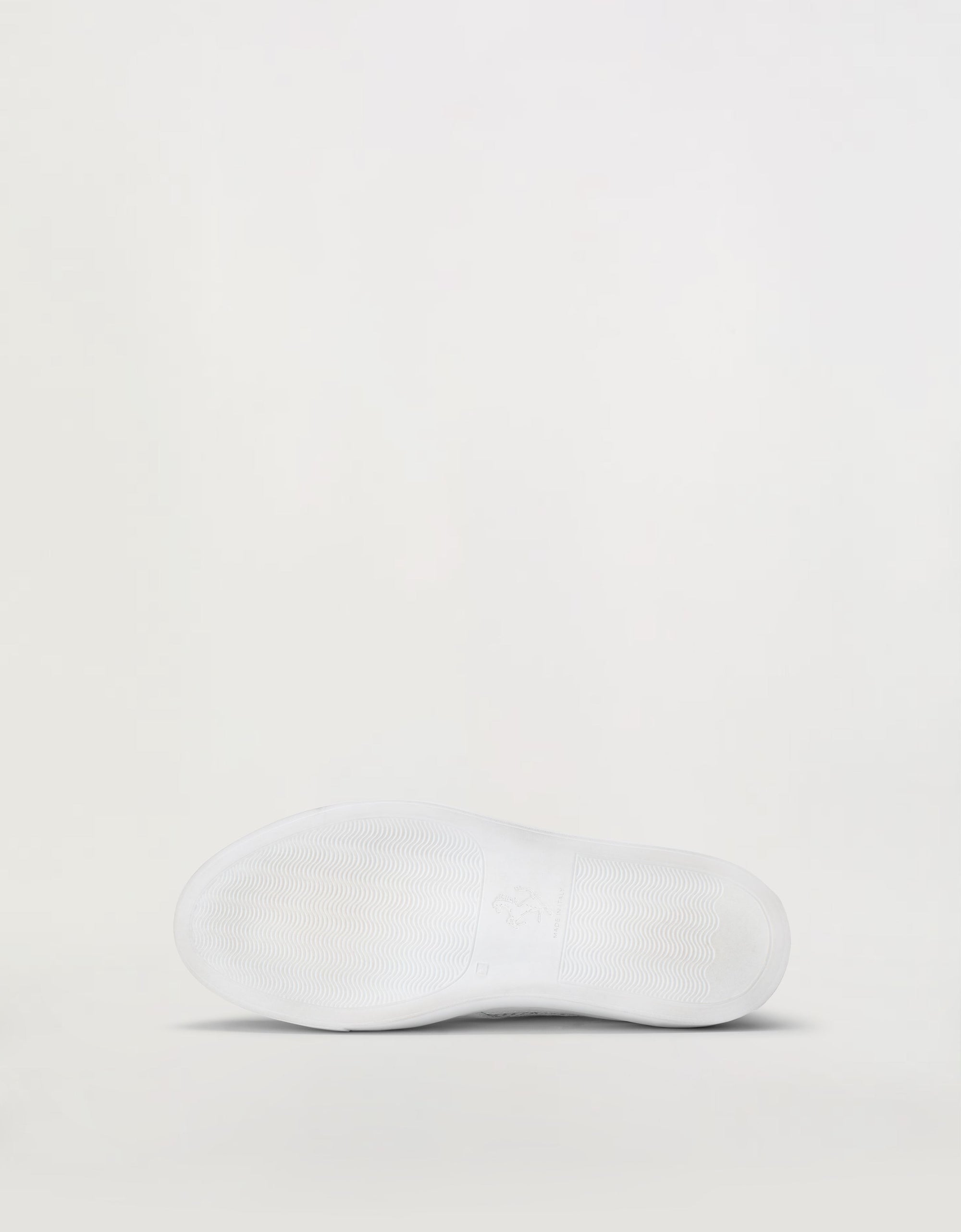 Sneakers avec Cheval cabré en cuir - Bianco