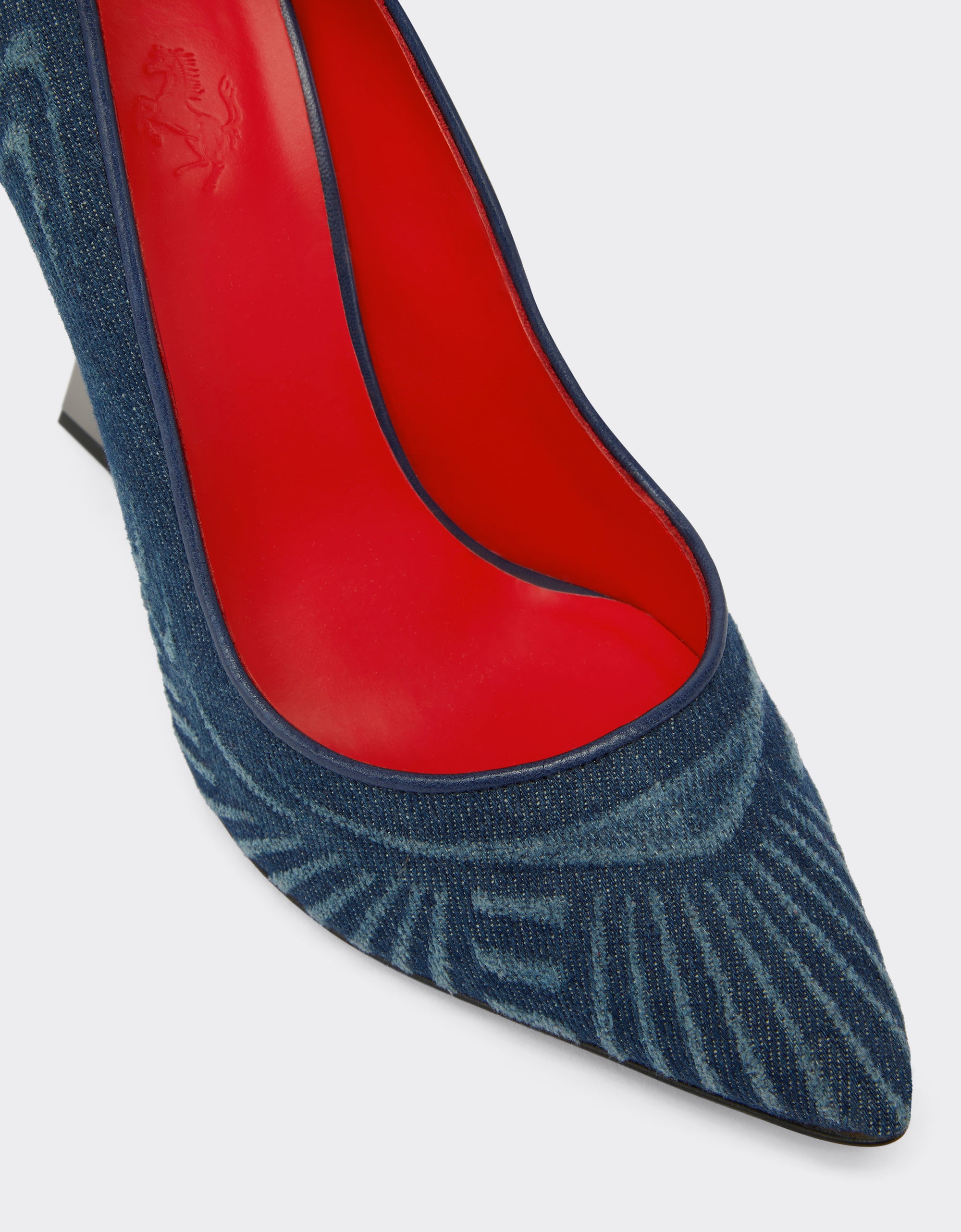 Escarpins avec bride en denim - Light Denim