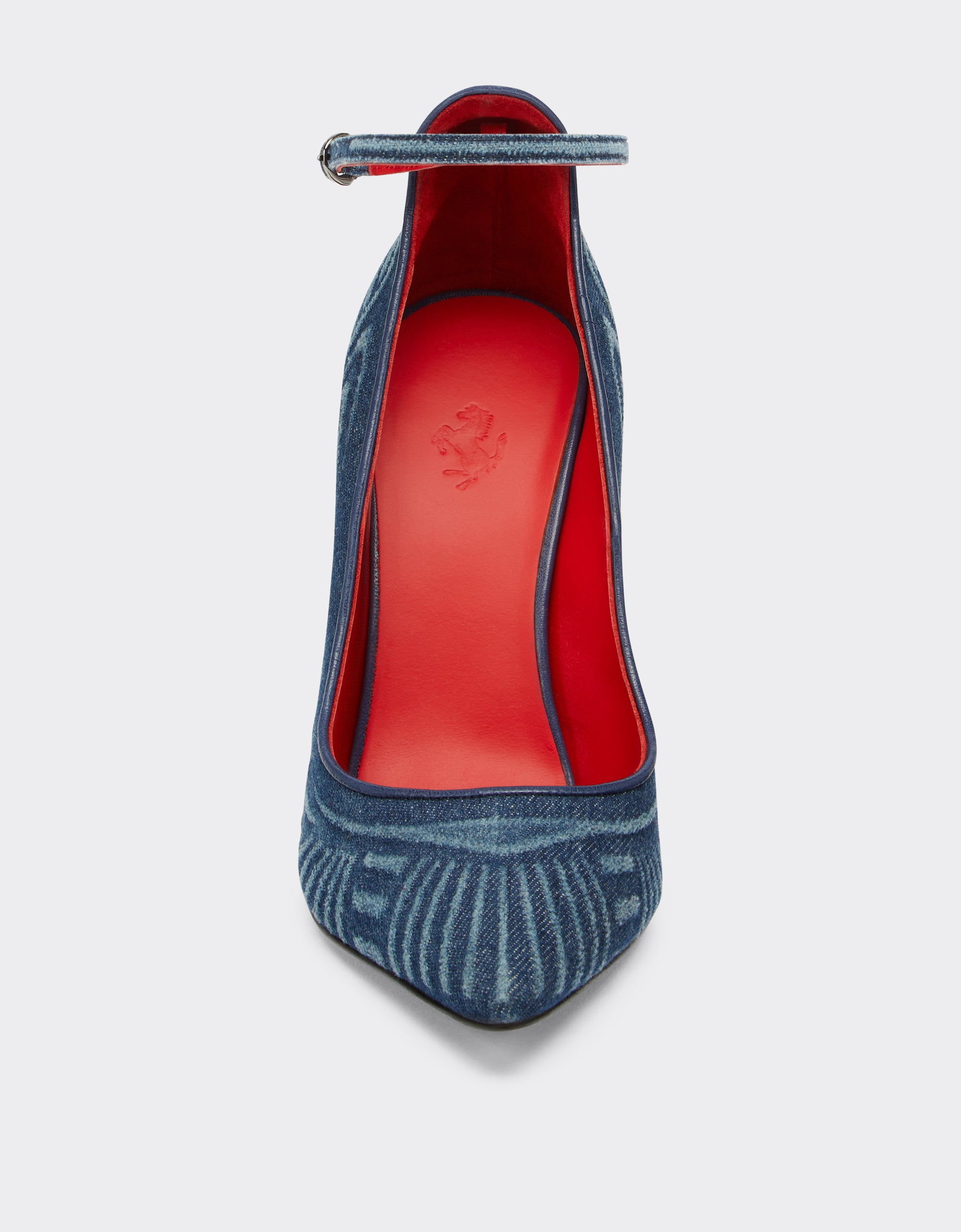 Escarpins avec bride en denim - Light Denim
