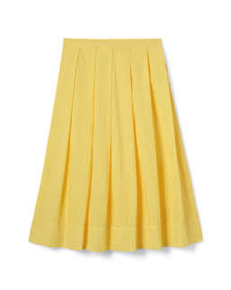 Jupe En Popeline - Jaune Buvard