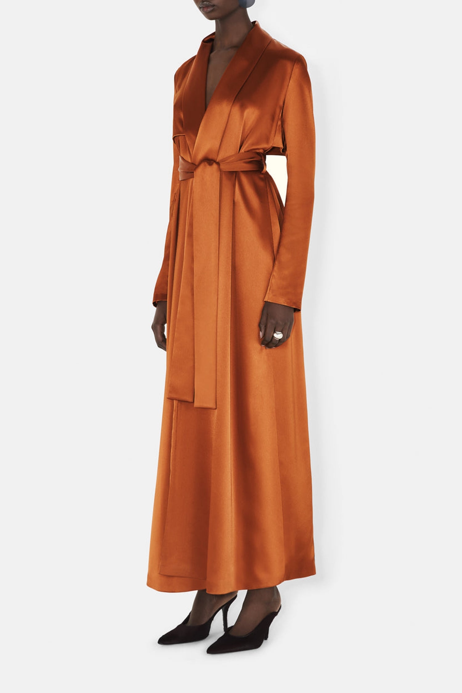 Trench-coat en satin - Brandy