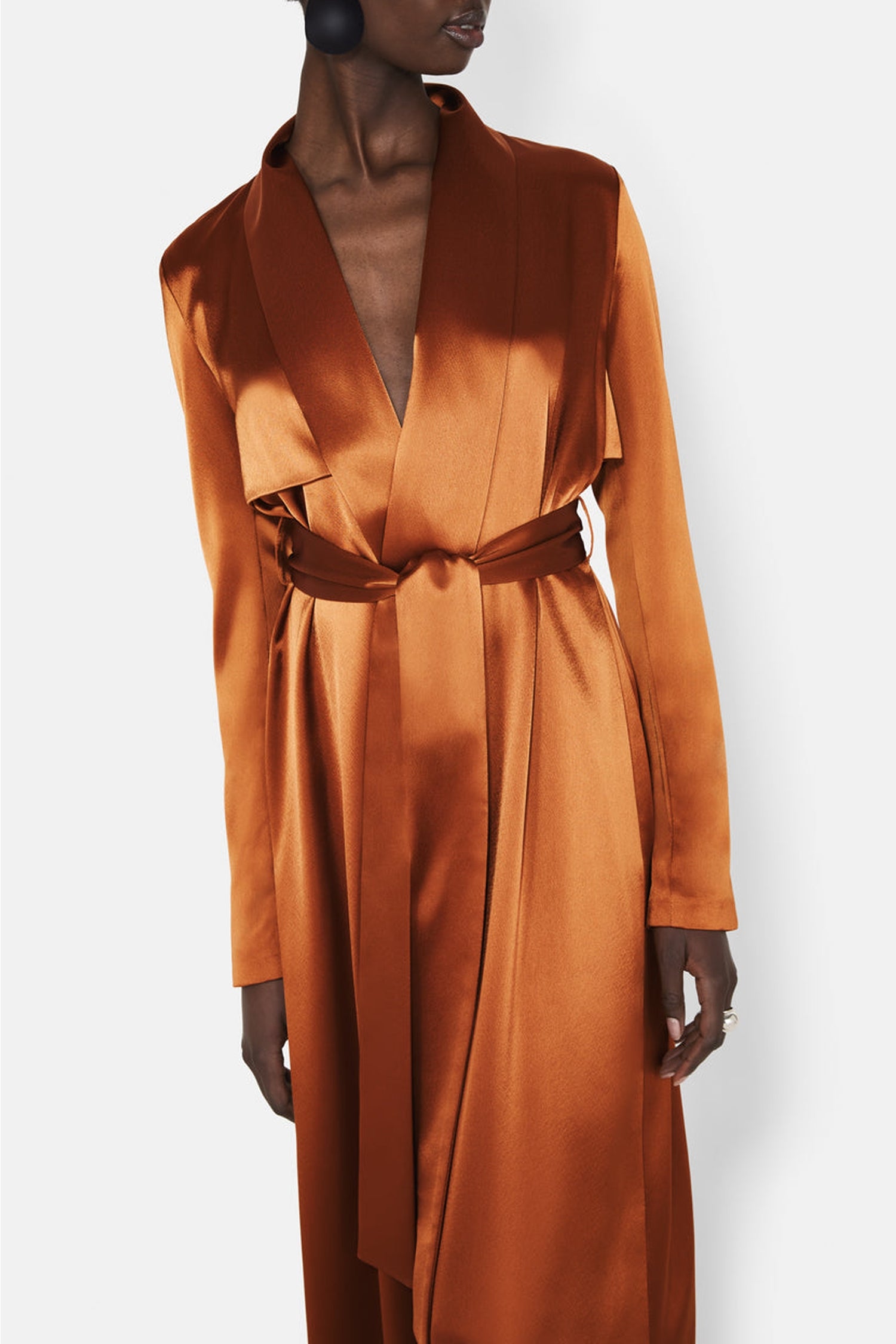 Trench-coat en satin - Brandy