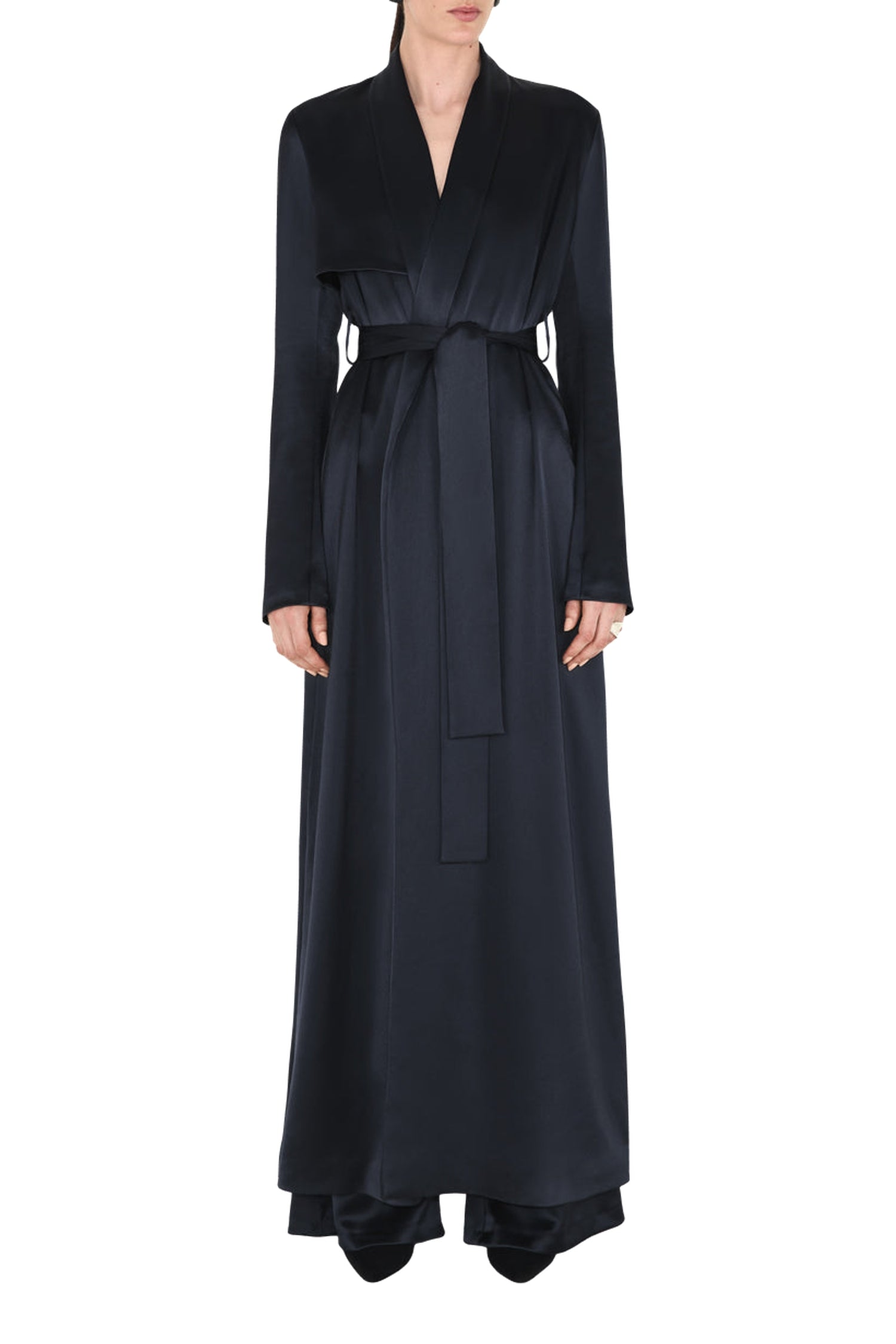 Satin trench coat - Midnight