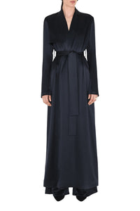 Satin Trench Coat - Midnight
