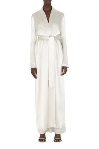Satin trench coat - Platinum