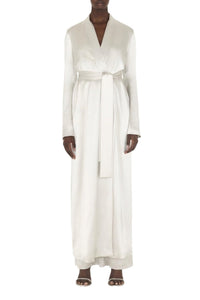 Satin Trench Coat - Platinum