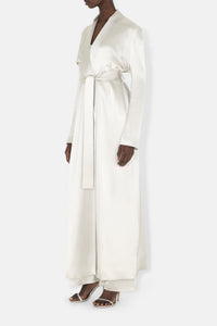 Satin trench coat - Platinum