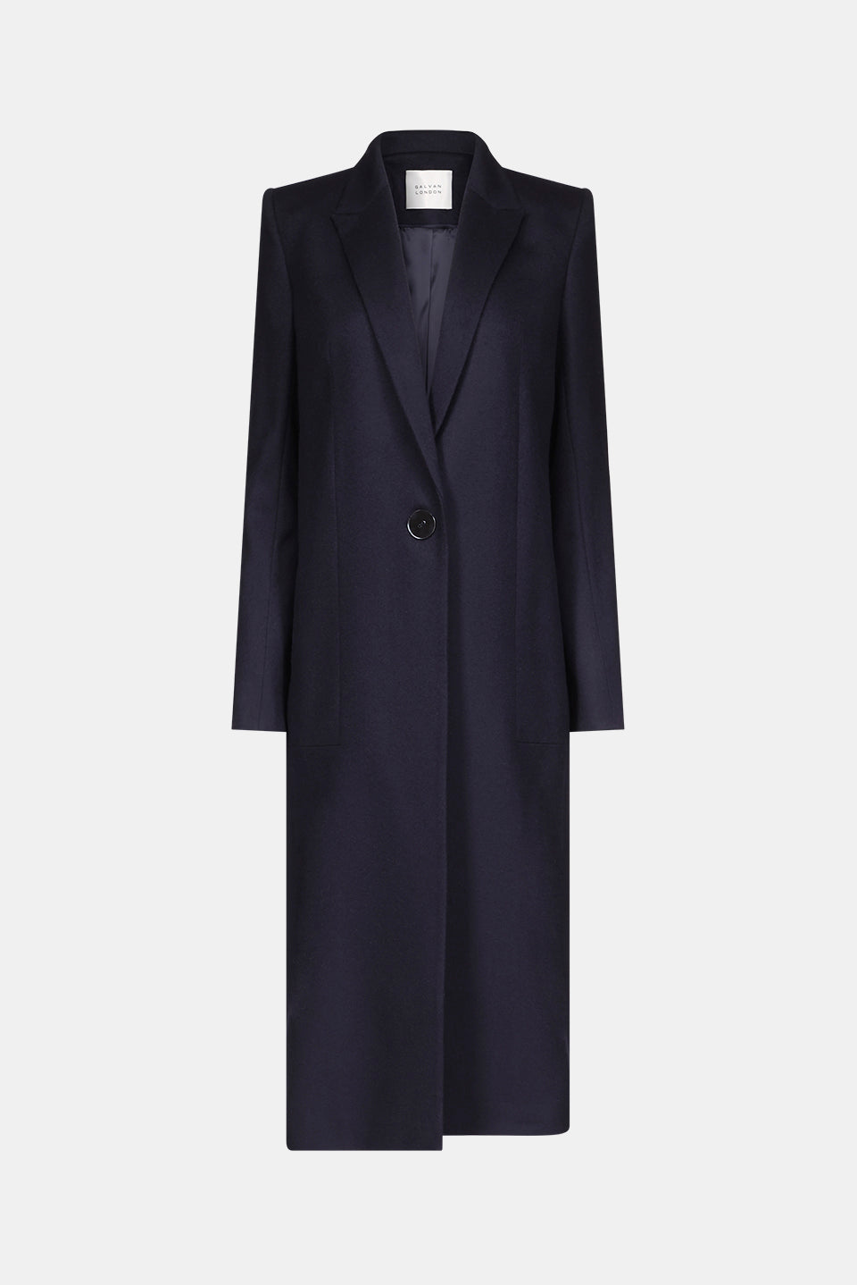 Manteau Boyfriend court en laine - Midnight