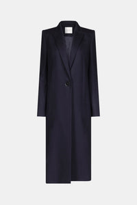Cropped Boyfriend Coat - Midnight