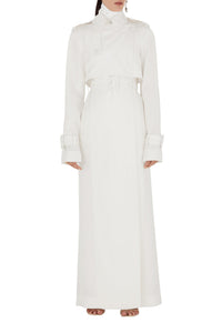 Trench-coat Bridal Francis en satin - White